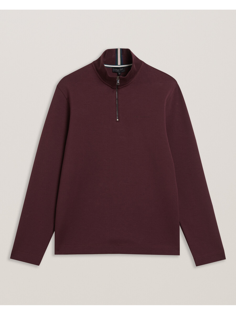actos - sudadera de mezcla de algodón con media cremallera y marca