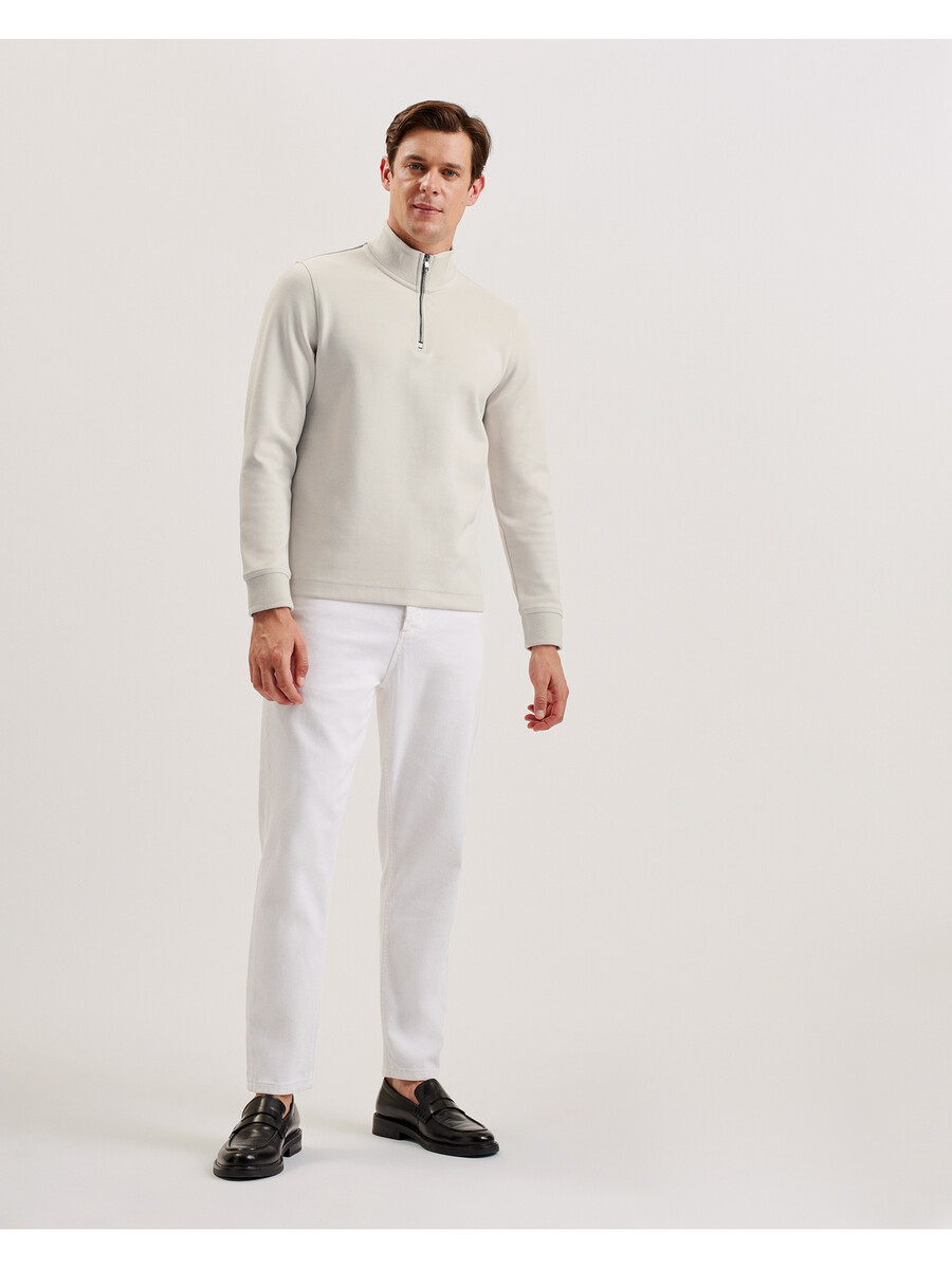 pryor - sudadera con cuello alzado y media cremallera
