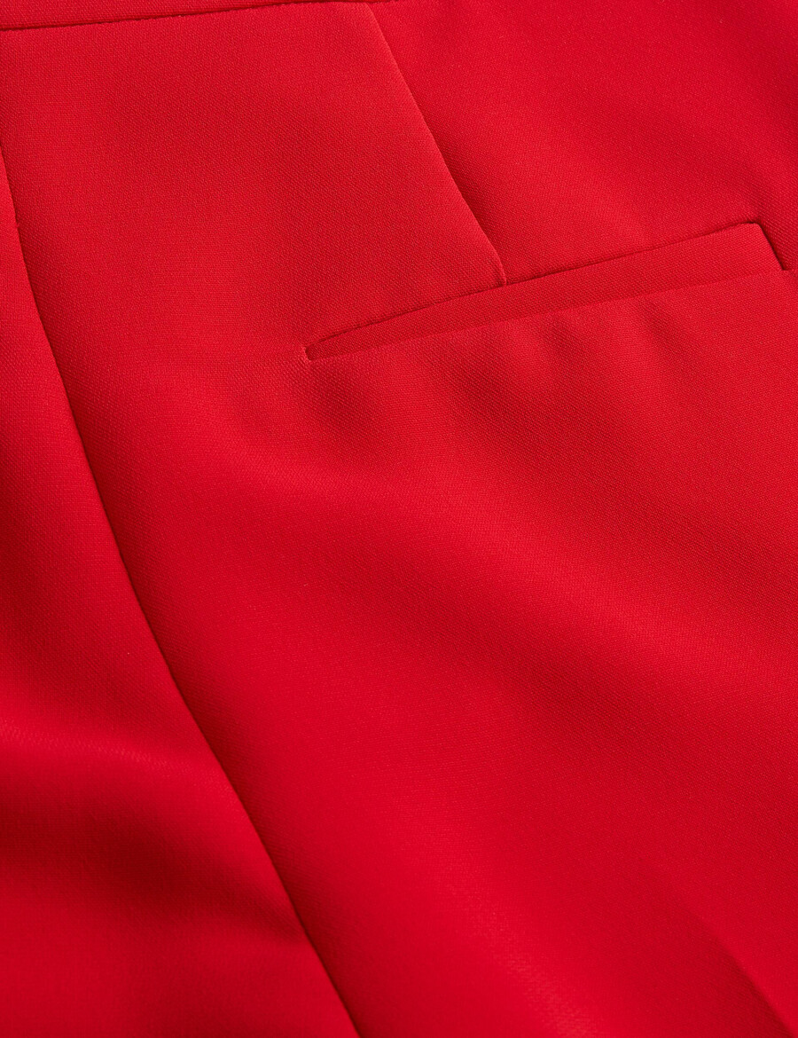 manattl - pantalones ajustados de cintura alta y cónicos