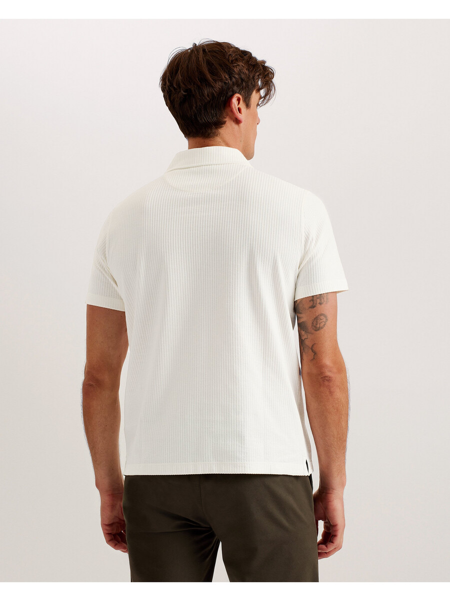 zarkes - polo de manga corta con cremallera normal