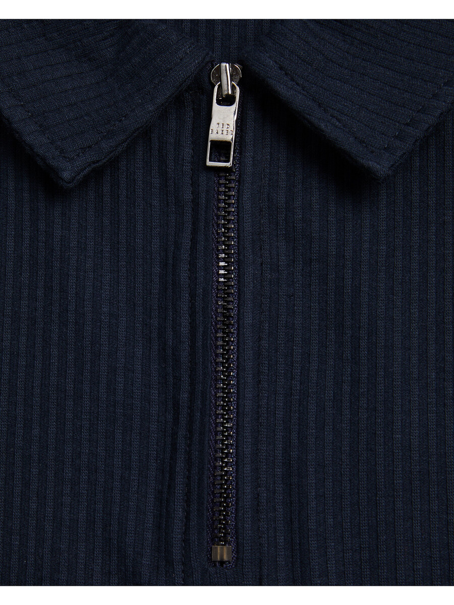 zarkes - polo de manga corta con cremallera normal