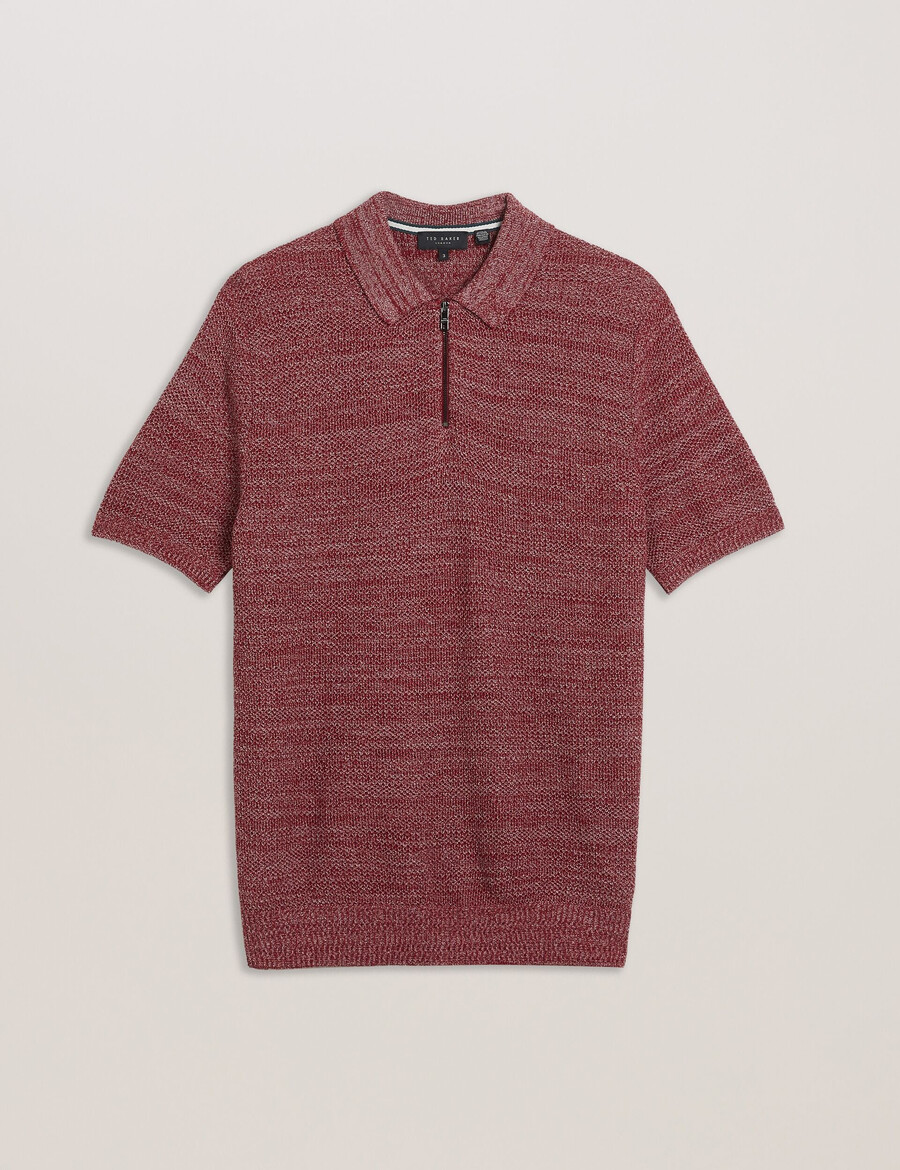 blossam - polo con cuello con cremallera y teñido espacial