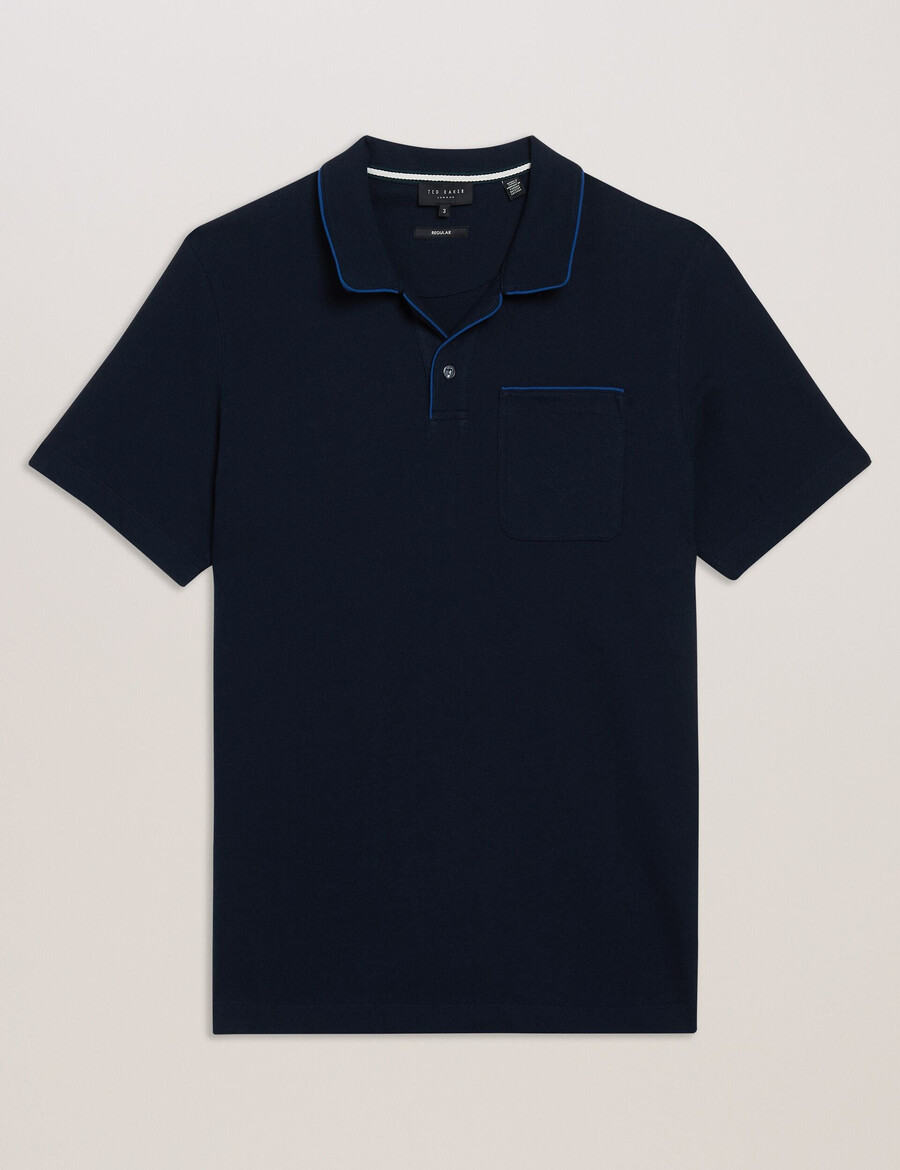 paisel - polo de manga corta con cuello abierto y corte regular
