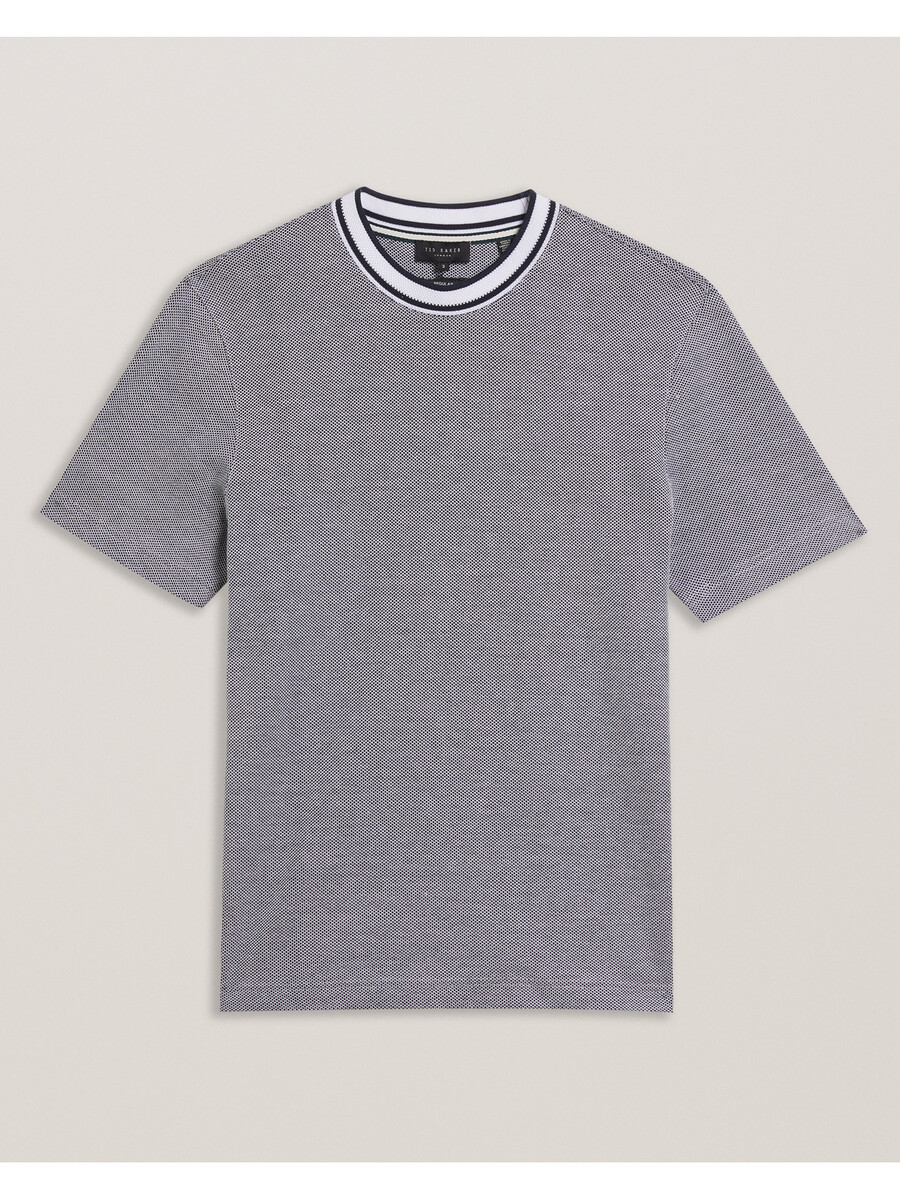 arlon - camiseta de algodón con detalle de rayas texturizadas