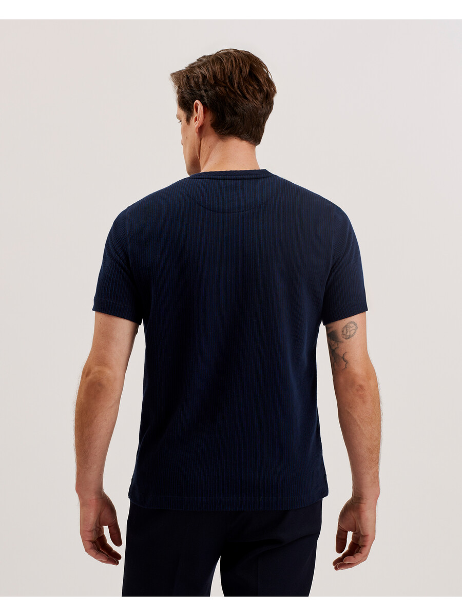 heynes - camiseta de cuello redondo de algodón acanalado