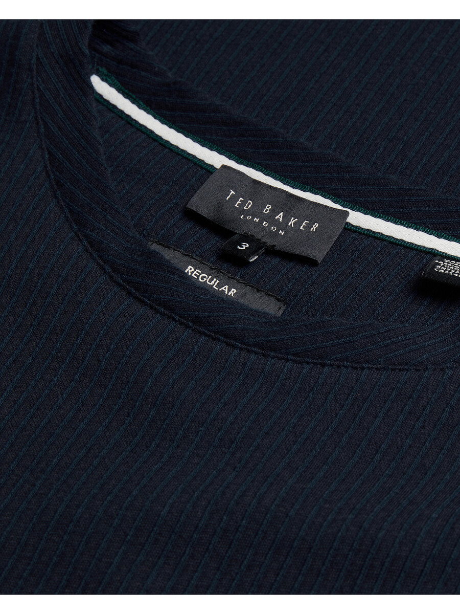 heynes - camiseta de cuello redondo de algodón acanalado