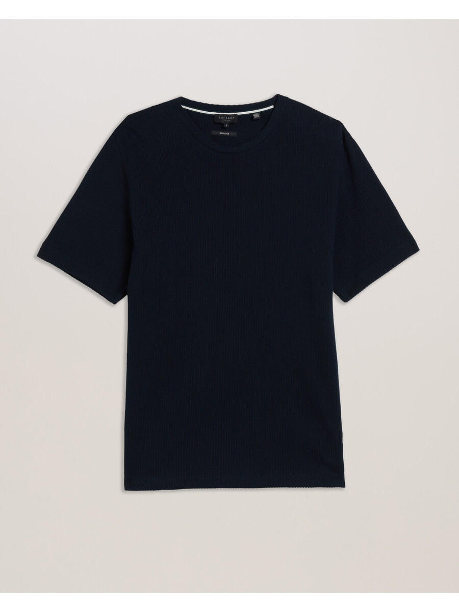 heynes - camiseta de cuello redondo de algodón acanalado