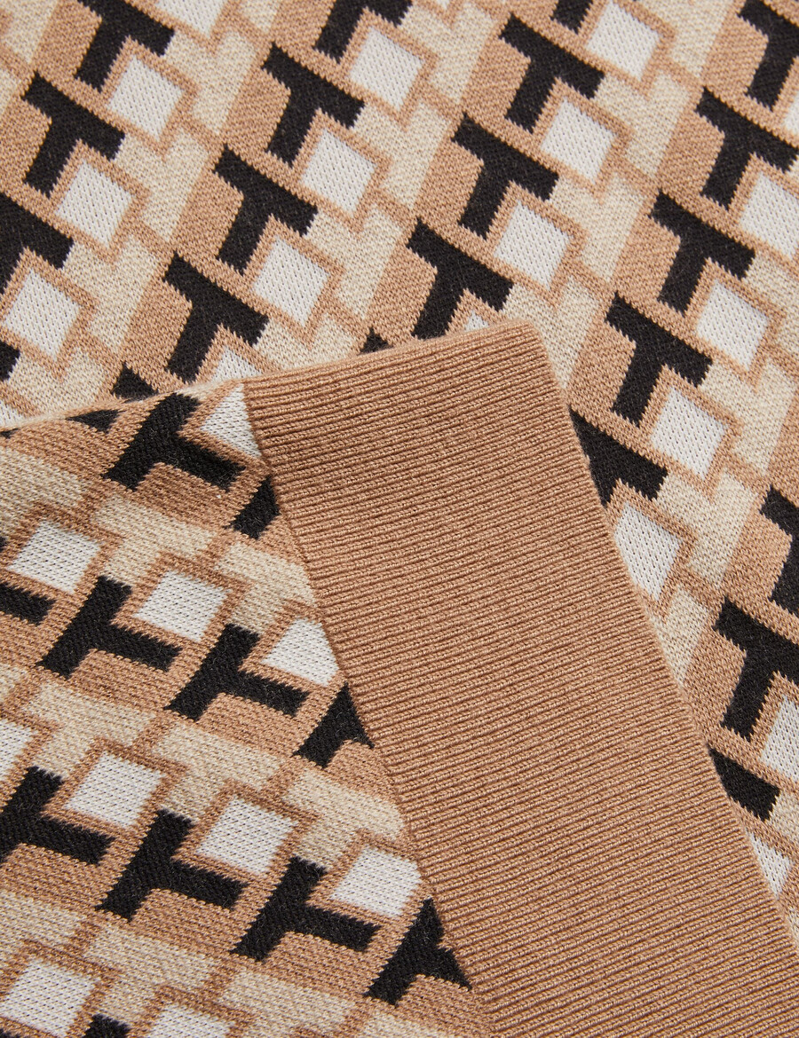 seferry - polo de punto jacquard entrelazado