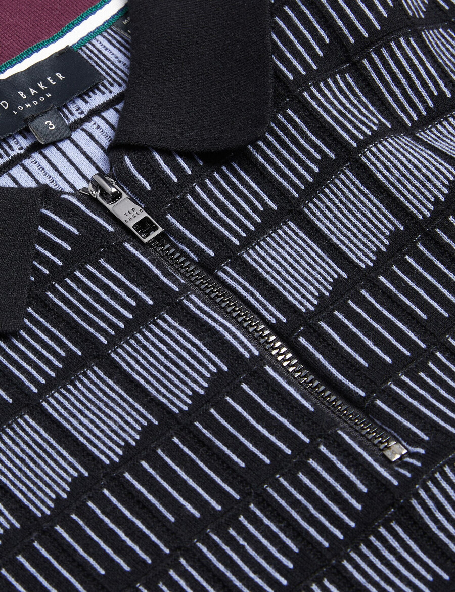 levers - polo con cuello con cremallera y estampado de jacquard ombré