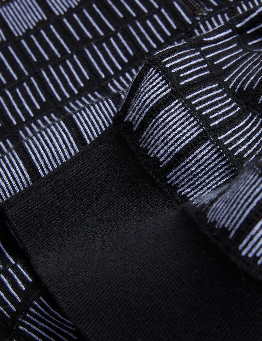 levers - polo con cuello con cremallera y estampado de jacquard ombré