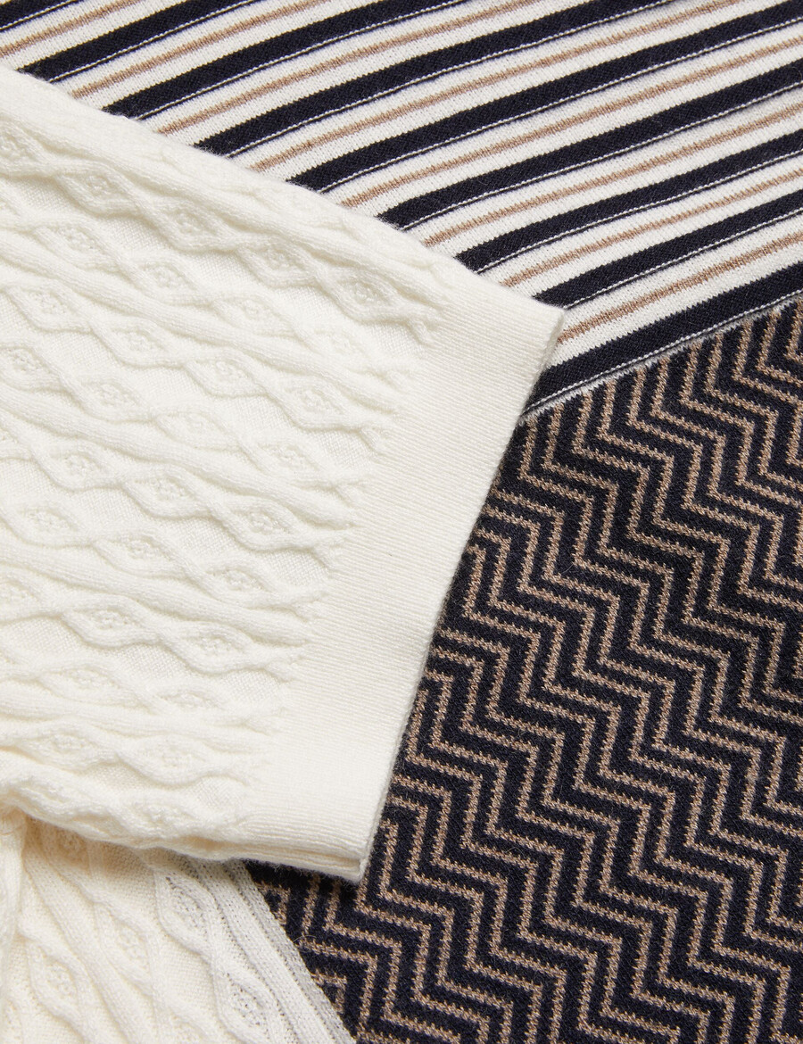 minsta - polo de punto con textura de patchwork