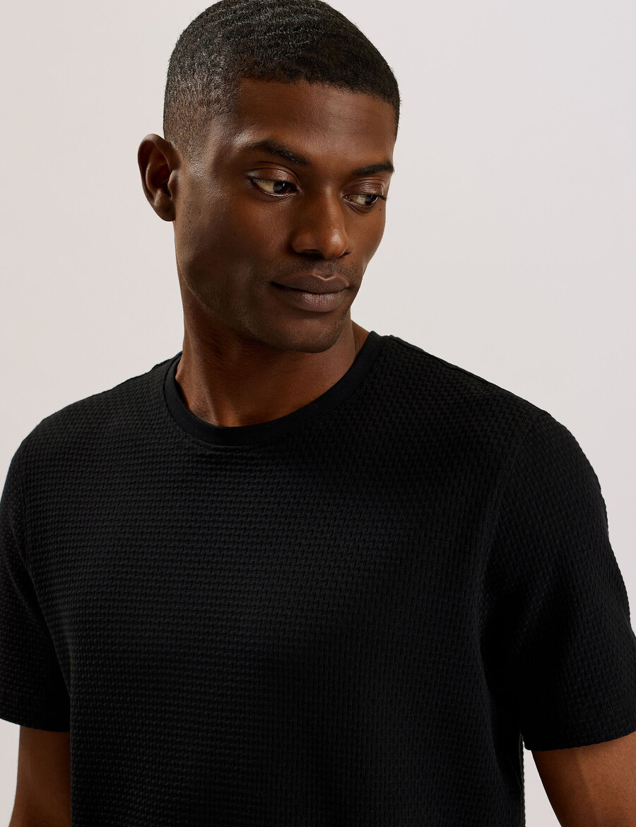 curlys - camiseta texturizada regular ss