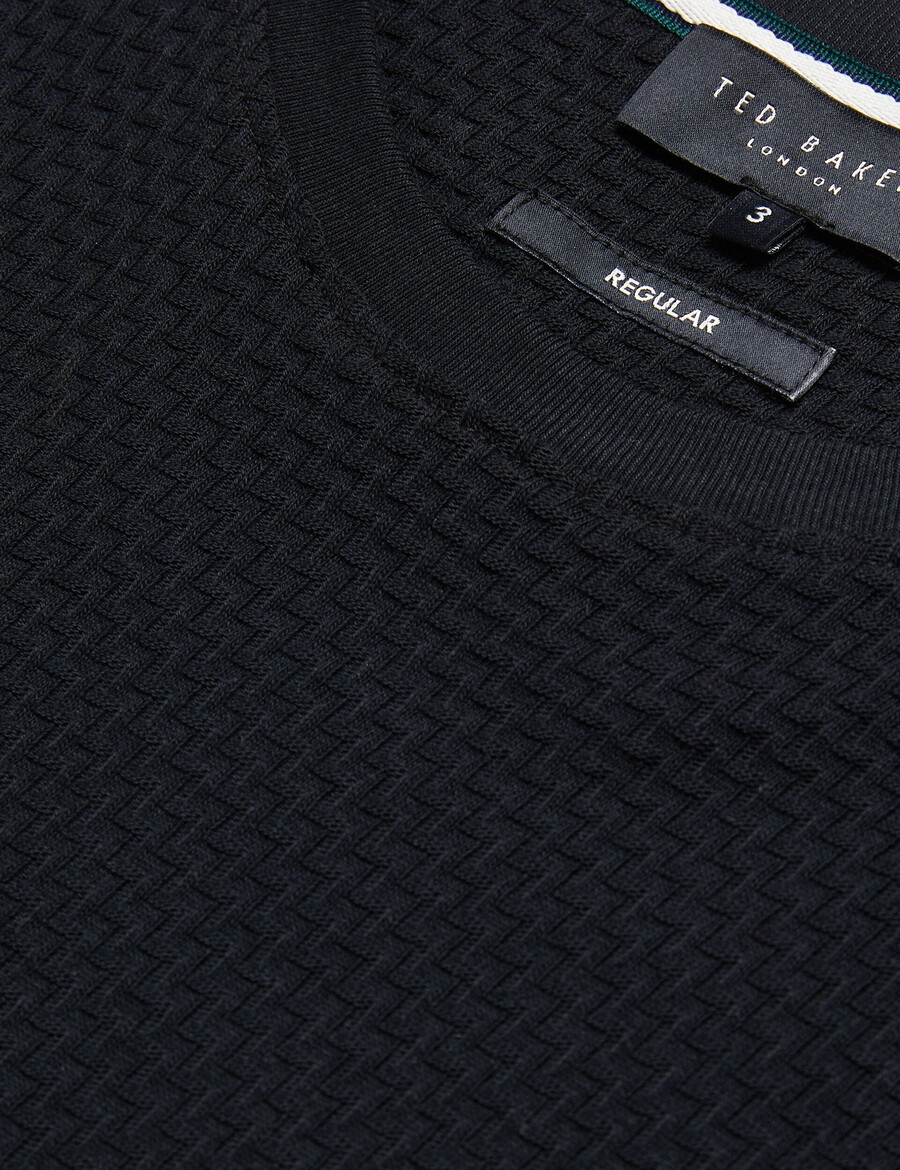 curlys - camiseta texturizada regular ss