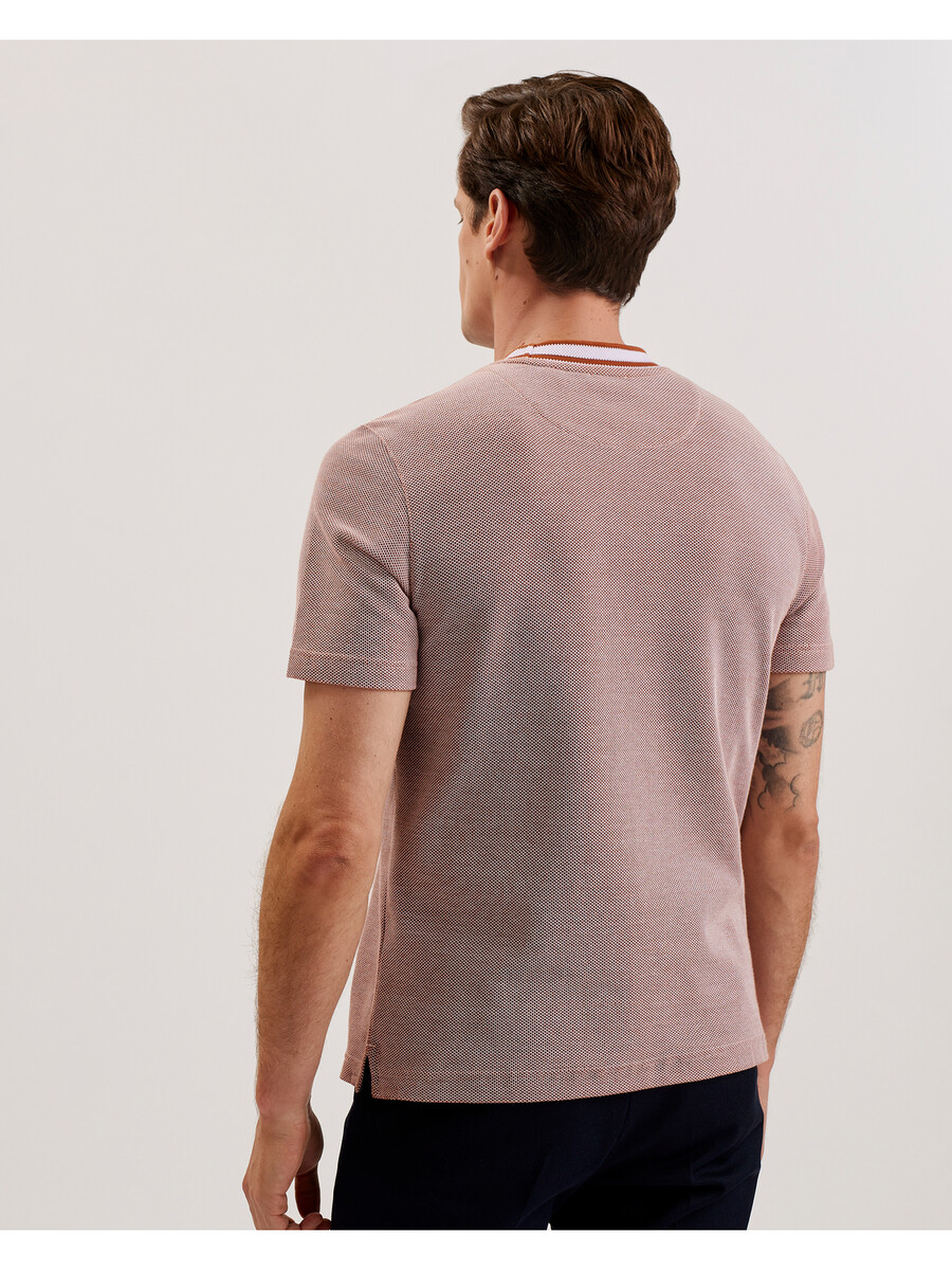 arlon - camiseta de algodón con detalle de rayas texturizadas
