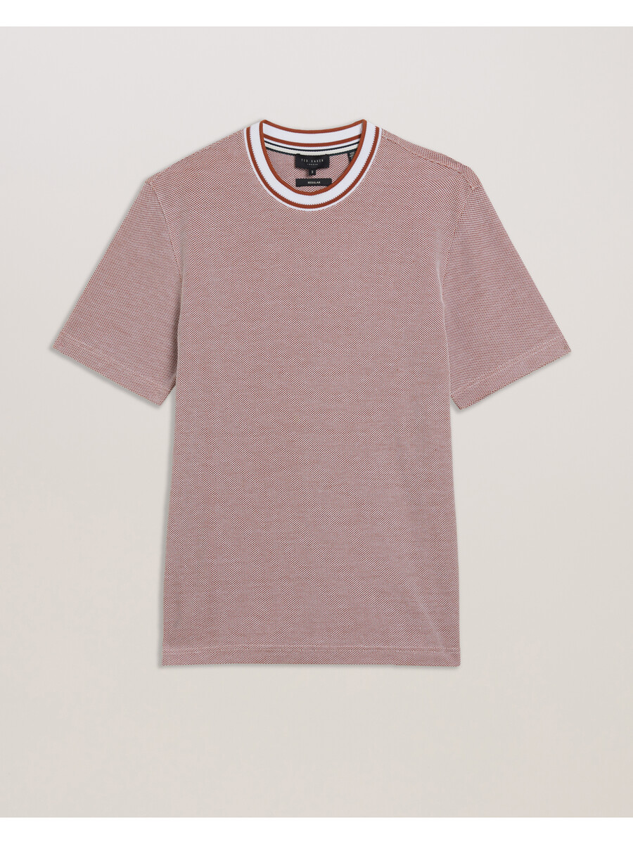 arlon - camiseta de algodón con detalle de rayas texturizadas