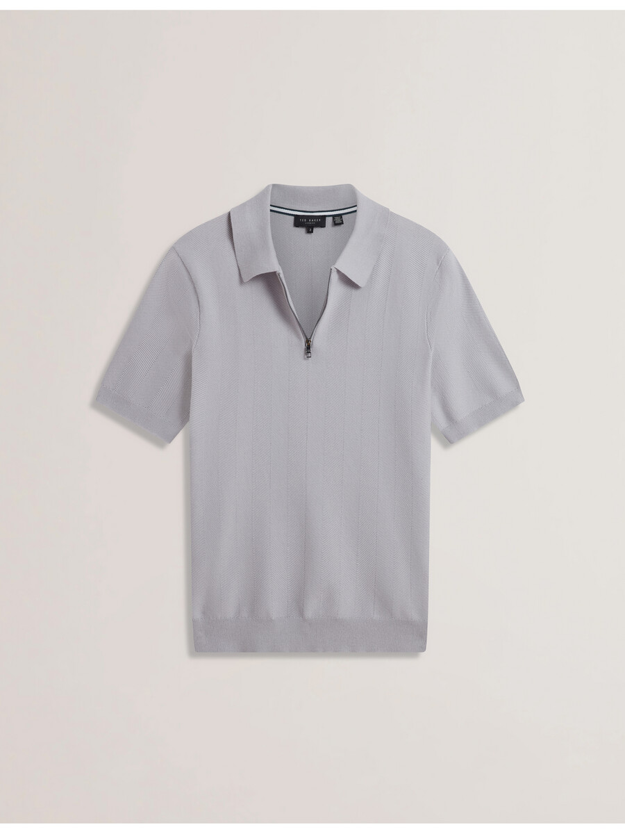 cuatro - polo ss con cremallera y espiga