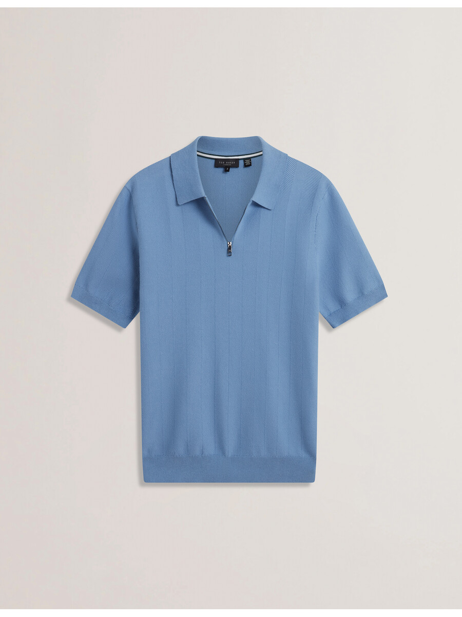 cuatro - polo ss con cremallera y espiga
