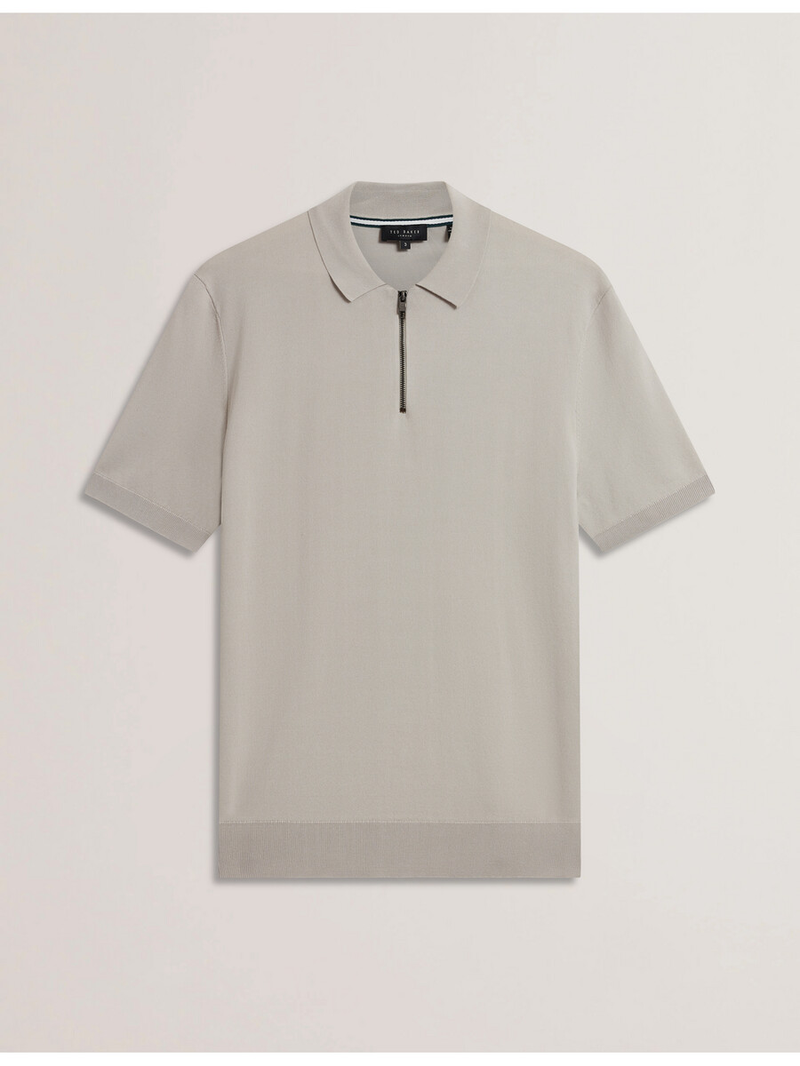 daldin - polo de manga corta con cremallera y rayón