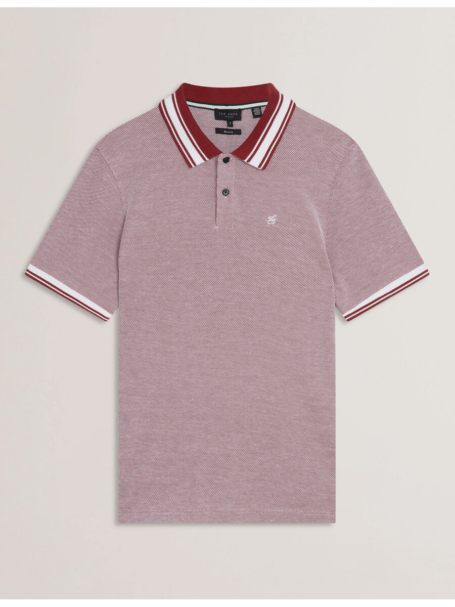 phenes - polo texturizado de manga corta con cremallera