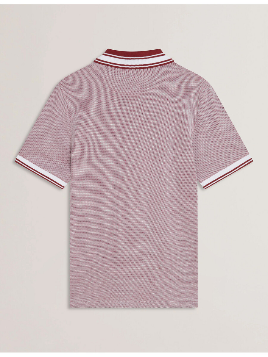 phenes - polo texturizado de manga corta con cremallera