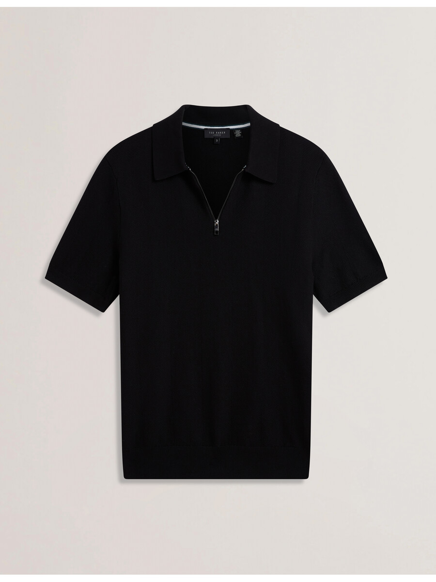 cuatro - polo ss con cremallera y espiga