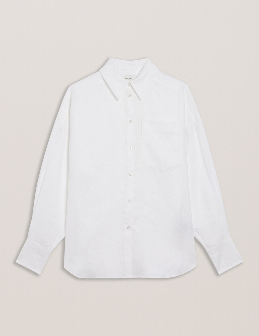 toloca - camisa de lino de gran tamaño