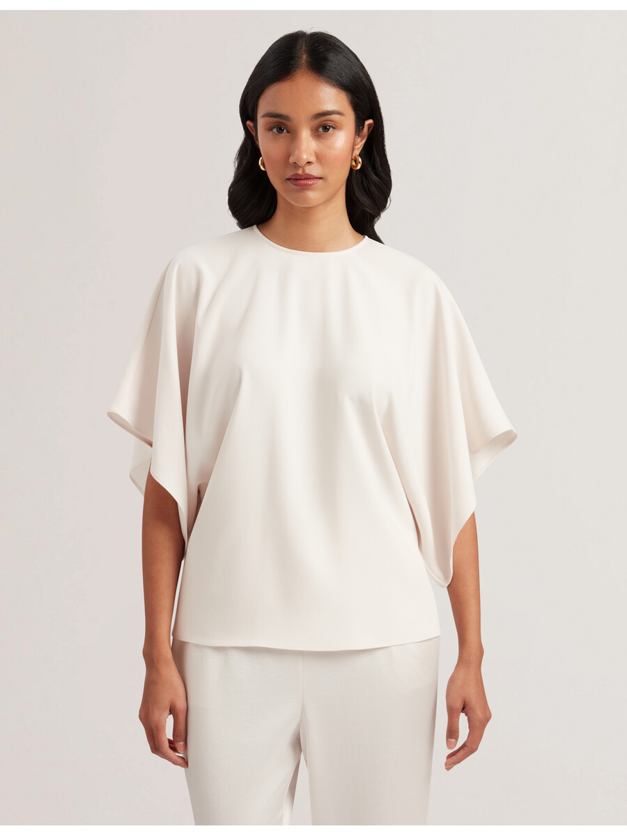 cherika - blusa tejida de manga corta con estampado de murciélago