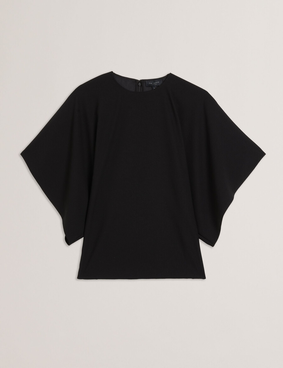 cherika - blusa tejida de manga corta con estampado de murciélago