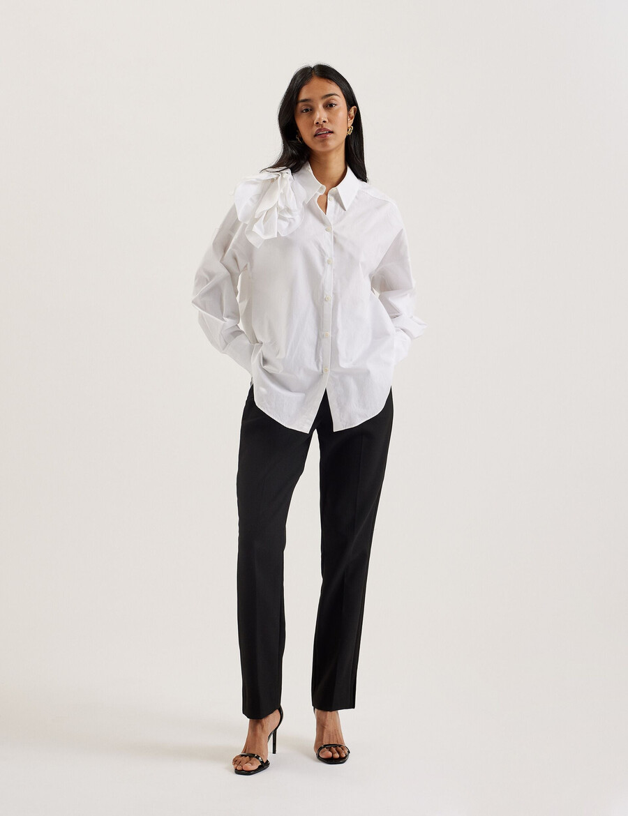 allai - camisa de algodón con detalle de corpiño extragrande