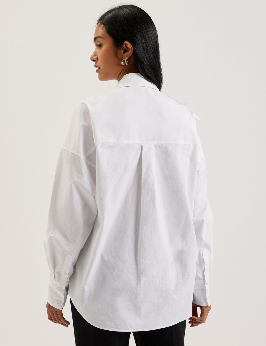 allai - camisa de algodón con detalle de corpiño extragrande