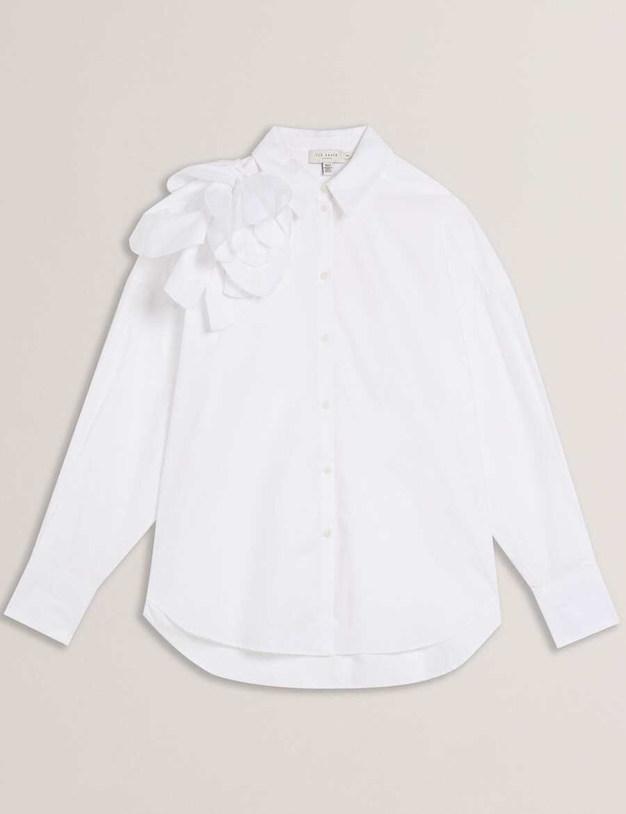 allai - camisa de algodón con detalle de corpiño extragrande